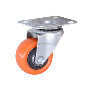 Roulettes pivotantes MW Caster de 1,5 pouce et 2 pouces, petites, pivotantes, rotatives, 40 mm, orange, en PU et PVC, pour climatiseur - Product Image 6