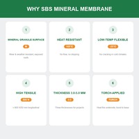 Schieferoberflächen-ähnliche SBS-modifizierte Bitumen-Polyester-verstärkte Membran für freiliegende Dachabdichtungsmembranrollen