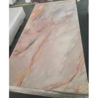 Plaque de marbre moderne imperméable UV, épaisseur 3 mm, panneau de marbre PVC brillant, décoration murale intérieure, vente en gros, usine