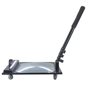 Espelho Convexo Quadrado para Inspeção de Veículos WD-MT 30x30cm com Luz LED, Bateria Integrada e Rodas de Baixo Ruído - Product Image 1