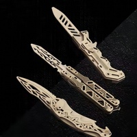 Puzzle en bois massif pour enfants, jouet CSGO, modèle de puzzle 3D, couteau pliant, modèle de couteau militaire fait main, cadeau, modèle CSGO