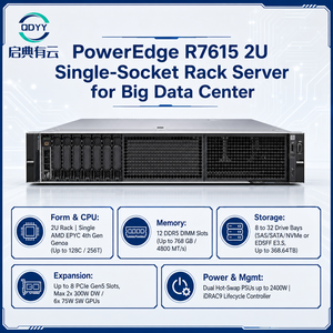 Serveur de classe entreprise PowerEdge R7615 2U, serveur en rack à socket unique avec processeur AMD de 4e génération pour centre de données Big Data - Product Image 1