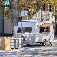 Nouveau-né Food Truck mobile en acier inoxydable avec cuisine complète Ice Cream Van Bus Restaurant Fast Food Car à vendre