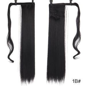 วิกผมหางม้ายาวตรงสำหรับผู้หญิง พร้อมแถบเวลโคร ปิดผมด้วยลวดทนความร้อนสูง ผมสังเคราะห์ 140 กรัม สำหรับสวมใส่ทุกวัน - Product Image 5