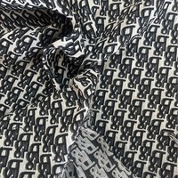 Tissu Jacquard à Lettres en Promotion, Tissu Tissé 3D à Motifs Floraux pour la Fabrication de Sacs à Main, de Bagages et de Couvertures