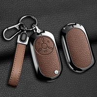 Housse de protection pour clé de voiture en cuir et alliage de zinc, porte-clés pour Bestune Pony, accessoires automobiles