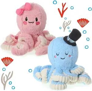 2 Pack Pink/Blue Octopus Stuffed Animals Plush Toy Cute Octopus Animal Soft Toy Stuffed Plush For Gifts