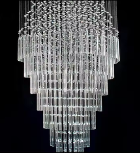 Zèle Éclairage Contemporain Vintage LED Pendentif Lumière De Luxe Cristal Hôtel Lustre pour Villa Long Escalier Application - Product Image 5