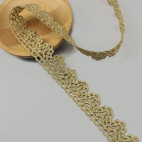Vente chaude De Luxe Brodé Or Dentelle Métallique Dentelle Ruban pour Vêtements Jupe Décoration Accessoires BJDB83