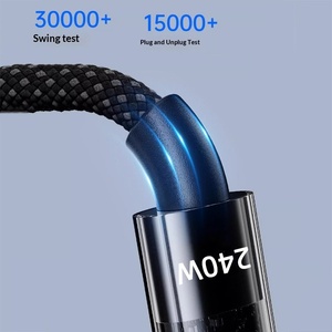 240W Fast Charging <b>Cable</b> Braided Weaving USB Type-C <b>Cable</b> <b>for</b> Phone & Car, Durable Flash Charging - Product Image 2