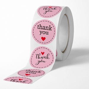 Etichette Personalizzate con Logo, Biglietti di Ringraziamento Aziendali, <span class=keywords><strong>Note</strong></span> Colorate, Adesivi di Ringraziamento per Piccole Imprese - Product Image 1