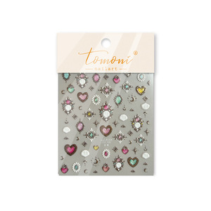 Pegatinas de Uñas Metálicas Doradas en Relieve 5D de Lujo TSZS, Calcomanías Adhesivas <span class=keywords><strong>con</strong></span> Diseño de Joyería Celestial de Corazón, Luna y Estrella para <span class=keywords><strong>Manicura</strong></span> DIY - Product Image 6