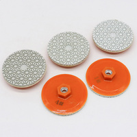 Vente en gros 150 # -2000 #   Disques de polissage 3 et 4 pouces, personnalisés par le fabricant de pierres, outils de polissage de sol diamantés, Chine
