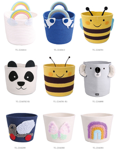 Precio de fábrica Día DE LOS NIÑOS Fiesta de cumpleaños Festival de Navidad Decoración Adornos con animales lindos Cesta de almacenamiento de cuerda de algodón - Product Image 3
