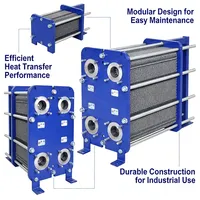 Sistem Penukar Panas Pelat HVAC Rangka Baja DN150 6 Inci Efisiensi Tinggi OEM Kustom Grosir Cina untuk B2B