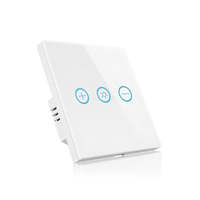 Interrupteur intelligent à 3 voies Anjielo, commande vocale Alexa, application de contrôle à distance, contrôle tactile WiFi, automatisation de la maison intelligente