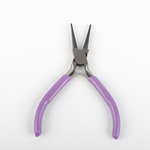 Coupe-fils DIY 4,5 pouces en acier au chrome vanadium, poignées roses, bec pointu, mâchoires lisses pour l'enroulement de fils artisanaux - Product Image 4