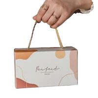 Boîte à biscuits rectangulaire blanche style Ins, pour 4 pâtisseries au jaune d'œuf, boîte d'emballage vide pour gâteaux de lune de la mi-automne, dacquoise
