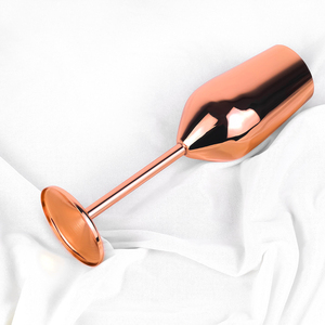 Flûtes à vin et champagne personnalisées en acier inoxydable de 220 ml, incassables, pour cocktails et boissons, avec pied, pour bar - Product Image 6