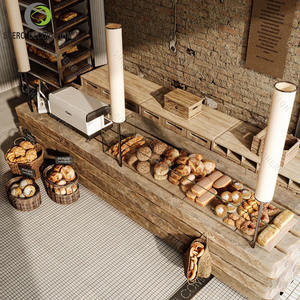 Muebles de panadería de alta calidad, vitrina personalizada para exhibir pan, mostrador de panadería de madera con vidrio templado para tienda - Product Image 3