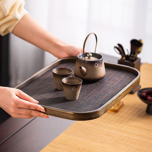 Weisai Bamboo <b>Tea</b> <b>Tray</b> 35x25cm Multifunctional Serving <b>Tray</b> For Chinese <b>Tea</b> Ceremony - Product Image 3