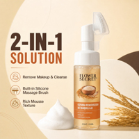 Busanya Pembersih Ekstrak Beras Flower Secret dengan Asam Hyaluronat untuk Dewasa - Semua Jenis Kulit, Penghapus Makeup, OEM/ODM, Agen Merek Global