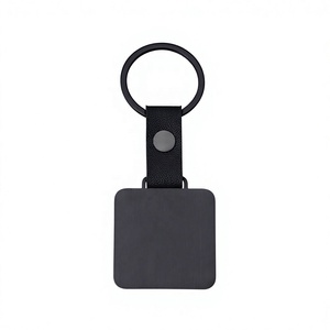 Llavero de Cuero con Hebilla Cuadrada de Acero Inoxidable, Resistente, para Grabado Láser e Impresión UV a Color, Venta al Por Mayor - Product Image 3