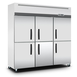 Réfrigérateur commercial à double température grande capacité 6 portes, refroidissement par air, combiné réfrigérateur-congélateur vertical Reachin - Product Image 2