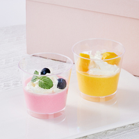 Gobelets à dessert en PS à paroi simple réutilisables avec logo personnalisé MingYu, couleurs personnalisées, gobelets à pudding à emporter