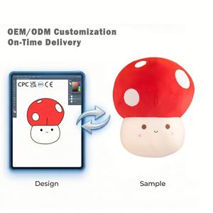 Peluche a Forma di Fungo Super Carino e Abbracciabile, Giocattolo Imbottito a Forma di Verdura - Product Image 1