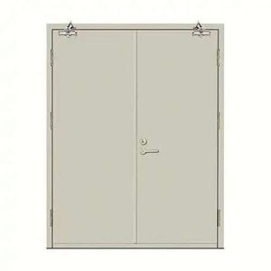 Puertas de salida de incendios comunales con clasificación de fuego de entrada de acero inoxidable modernas personalizadas Metal exterior insonorizado con superficie terminada - Product Image 2