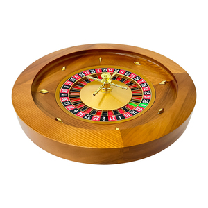 Rueda de ruleta de madera Ygebet, juego de ruedas de ruleta de casino de madera maciza de 18 pulgadas para - Product Image 3