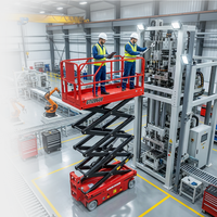 Plateforme élévatrice électrique certifiée CE, table élévatrice à ciseaux mobile, plateforme de travail en hauteur, hauteur 4m, capacité 680kg, pour entrepôt