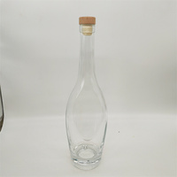 Bouteilles en verre cristal pour Vodka, Whisky, Rhum, Gin, Tequila – 500ml/700ml/750ml/1000ml – Scellées au bouchon, surface transparente, personnalisables, vente en gros, plates