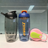 Bouteille shaker sport personnalisée avec logo, sans BPA, avec grille de mélange, couvercle rabattable, anti-fuite, bouteille d'eau pour la salle de sport