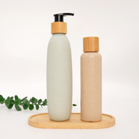 Bouteille de paille de blé biodégradable de 150ml avec pompe de traitement en bambou