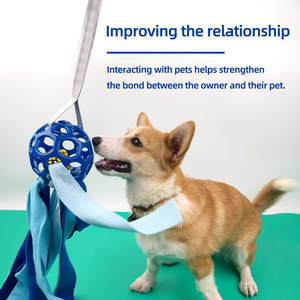 Venta al por mayor Chew Training Interactive Pet Ball Throwing Tug of War Dog Ball Dog Movimiento interactivo Juguetes para mascotas - Product Image 3