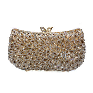 Borsa da Sera di Lusso di Alta Qualità con Cristalli Scintillanti, Forma Quadrata, Pochette da Donna in Oro e <span class=keywords><strong>Argento</strong></span> - Product Image 1