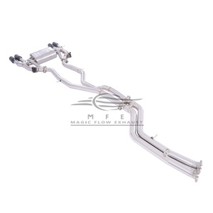 Silenciador Catback de escape de sonido agresivo para BMW F87 <span class=keywords><strong>M2</strong></span> Competition M2C S55 3,0 T <span class=keywords><strong>2018</strong></span> + con puntas de escape cromadas negras - Product Image 3