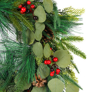 60cm Eco-Friendly PE Indoor Door Hanging Wall <b>Decorations</b> Christmas <b>Wreath</b> for Home Office & Shopping Mall Window Scene - Product Image 5