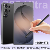 Teléfono Inteligente S26 Ultra 2026, Pantalla Completa de Alta Definición, Lápiz Integrado, 108MP, Teléfono Económico
