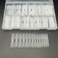 Nouveau N17148 Moule carré 2 en 1 double face en PP pour capsules Popit d'extension d'ongles, formes doubles pour capsules d'ongles