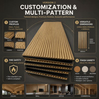Panneaux acoustiques en feutre PET, fibres de polyester, lattes de bois, vente en gros directe d'usine, pour la décoration intérieure