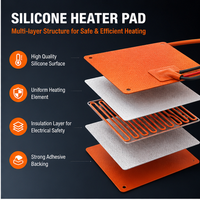 Chauffe-émetteur en caoutchouc silicone personnalisé pour batterie de stockage d'énergie domestique, coussin chauffant anti-condensation