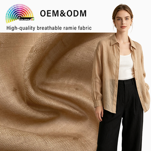 Tessuto 100% Ramia Intrecciato Leggero Traspirante Anti-Odore Eco-Friendly per Camicie Pantaloni Abiti Estivi Moda Casual Ingrosso - Product Image 1