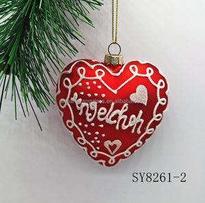 Regalos Románticos para el Día de San Valentín, Adorno de Corazón de Vidrio Rojo Hecho a Mano, Duradero e Impermeable - Product Image 5