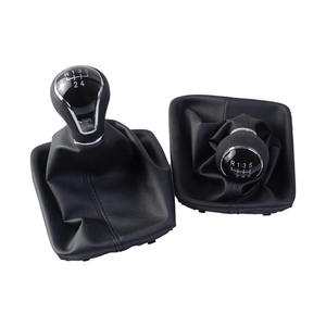 Pommeau de levier de vitesse de voiture en cuir noir, ensemble ergonomique 5 ou 6 vitesses pour Seat Leon, accessoire intérieur - Product Image 3