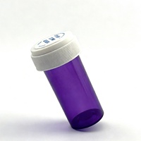 Botol Plastik Tekan dan Putar dengan Tutup Pengaman Anak Bebas BPA, Vial Tahan Kelembapan untuk Vitamin dan Suplemen