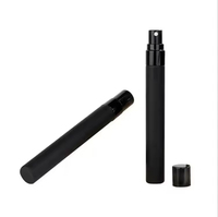 Flacon pulvérisateur de parfum en verre noir mat 5ml 10ml rechargeable, atomiseur à fine brume, conteneur cosmétique de voyage