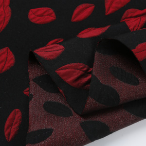 Tissu jacquard brodé 3D de style français, motif lèvres, pour robe, vêtement ou sac - Product Image 6